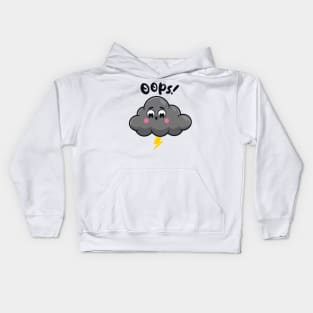 Oops cloud fart (on light colors) Kids Hoodie